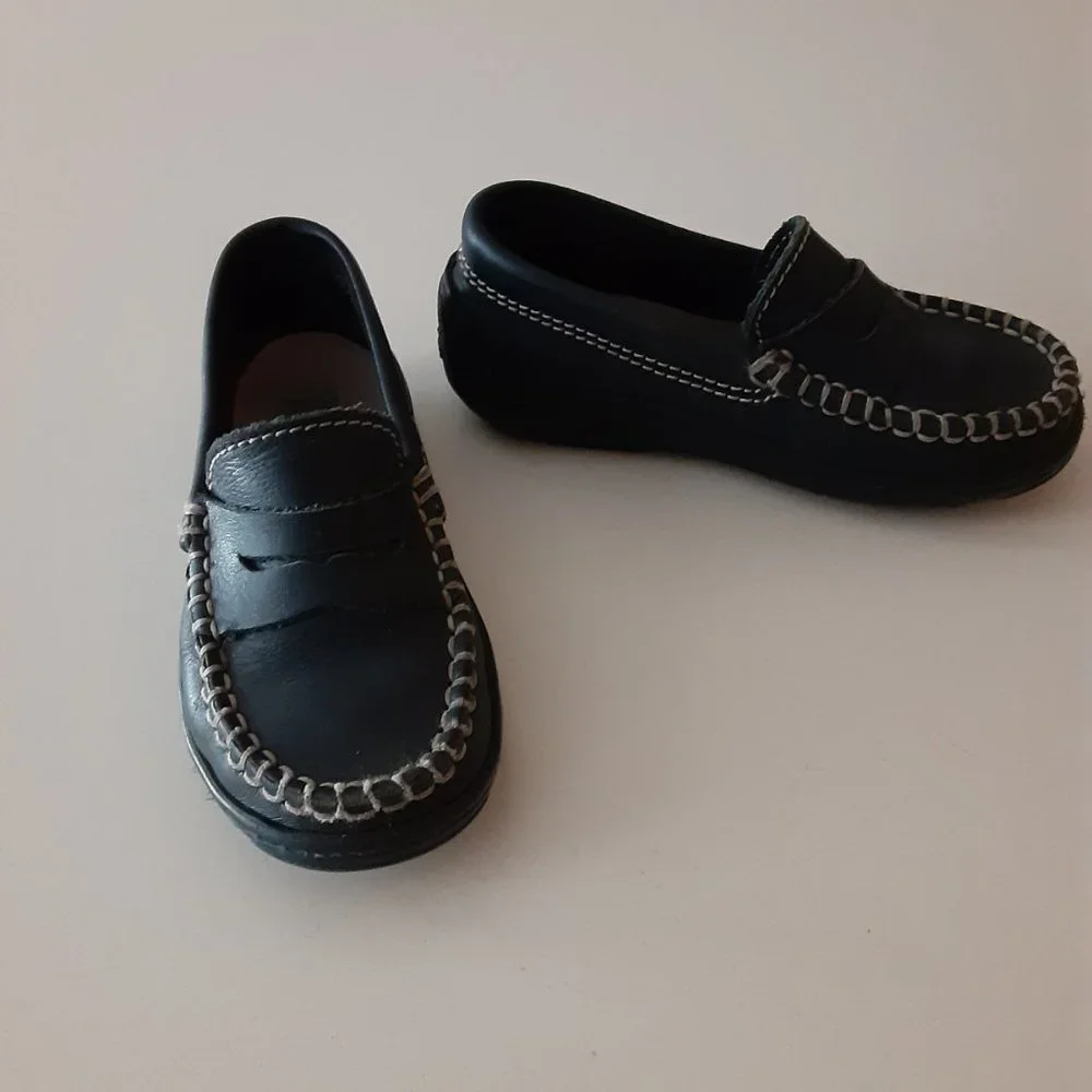NATURINO  navy blue leather loafers toddler size 24